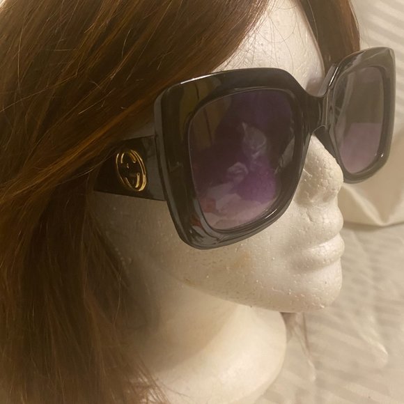 Authentic Oversized Gucci GG0083 Black Sunglasses